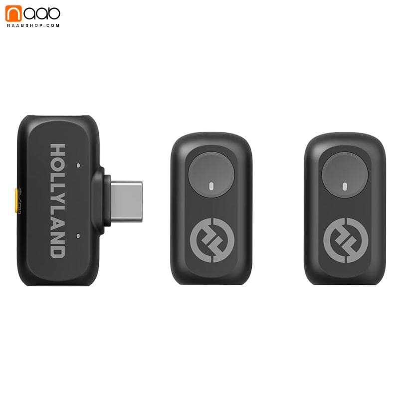 میکروفون یقهای بیسیم هالیلند مدل Hollyland Lark A1 Mini Duo USB-C — تصویر ۵