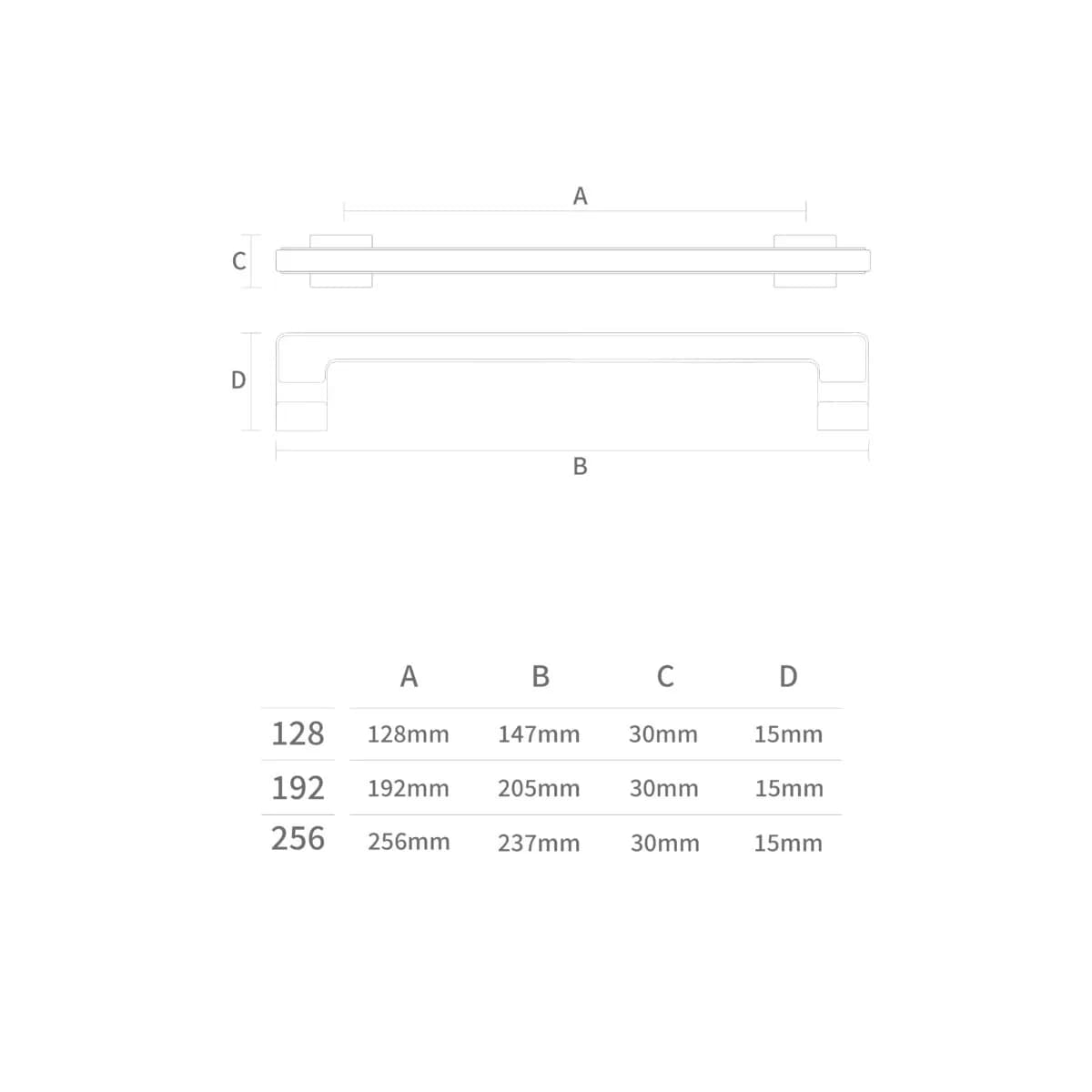 دستگیره کابینت اچ تی ان (HTN) H2610 — تصویر ۲