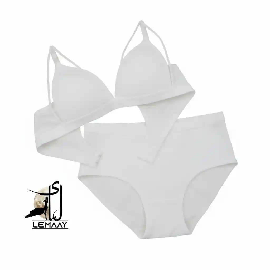 ست شورت و سوتین هارنس دار نخی کبریتی کد 14320 — تصویر ۴