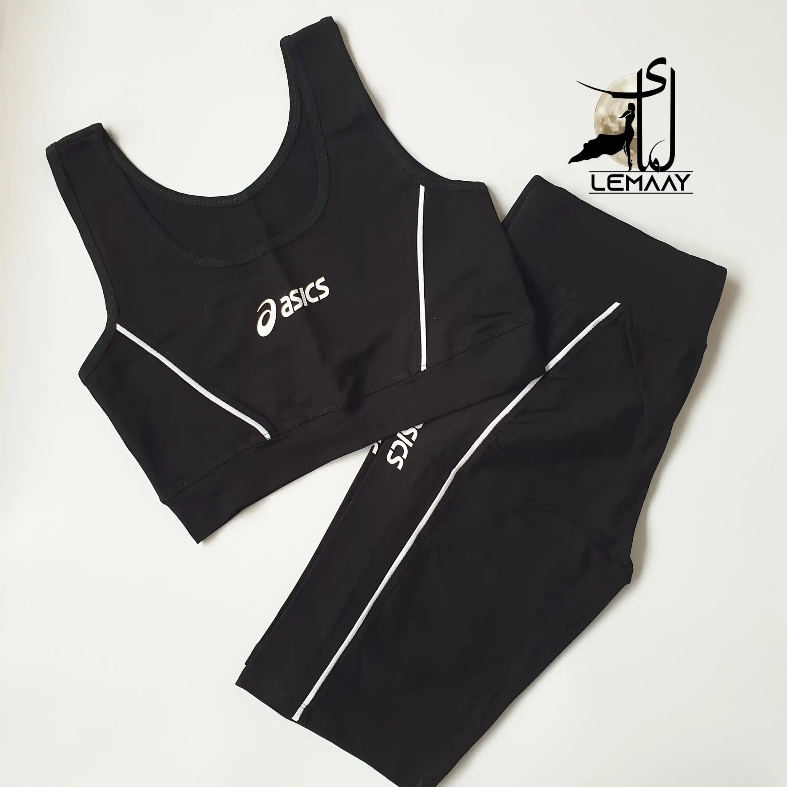 ست نیم تنه و شلوارک ورزشی زنانه اسپرت asics کد 15406
