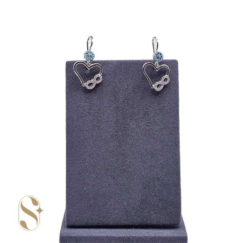 گوشواره نقره زنانه طرح چشم نظر کد SilverSet-G001
