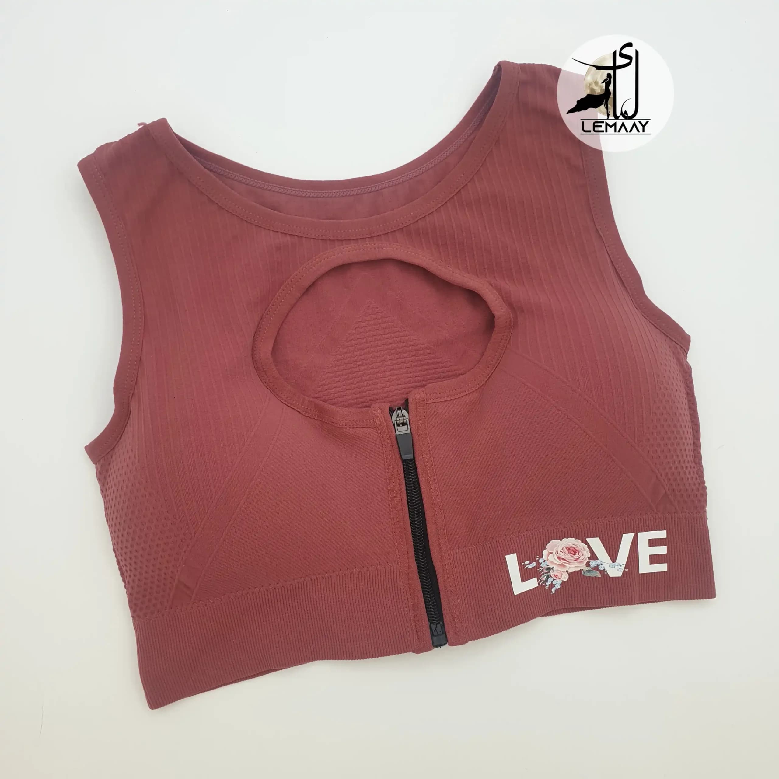 نیم تنه کاپ دار جلو زیپ LOVE — تصویر ۴