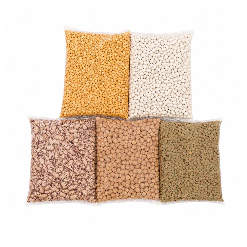 عدس و لپه و نخود و لوبیا چیتی و سفید اعتماد خوب – 500 گرم بسته 5 عددی