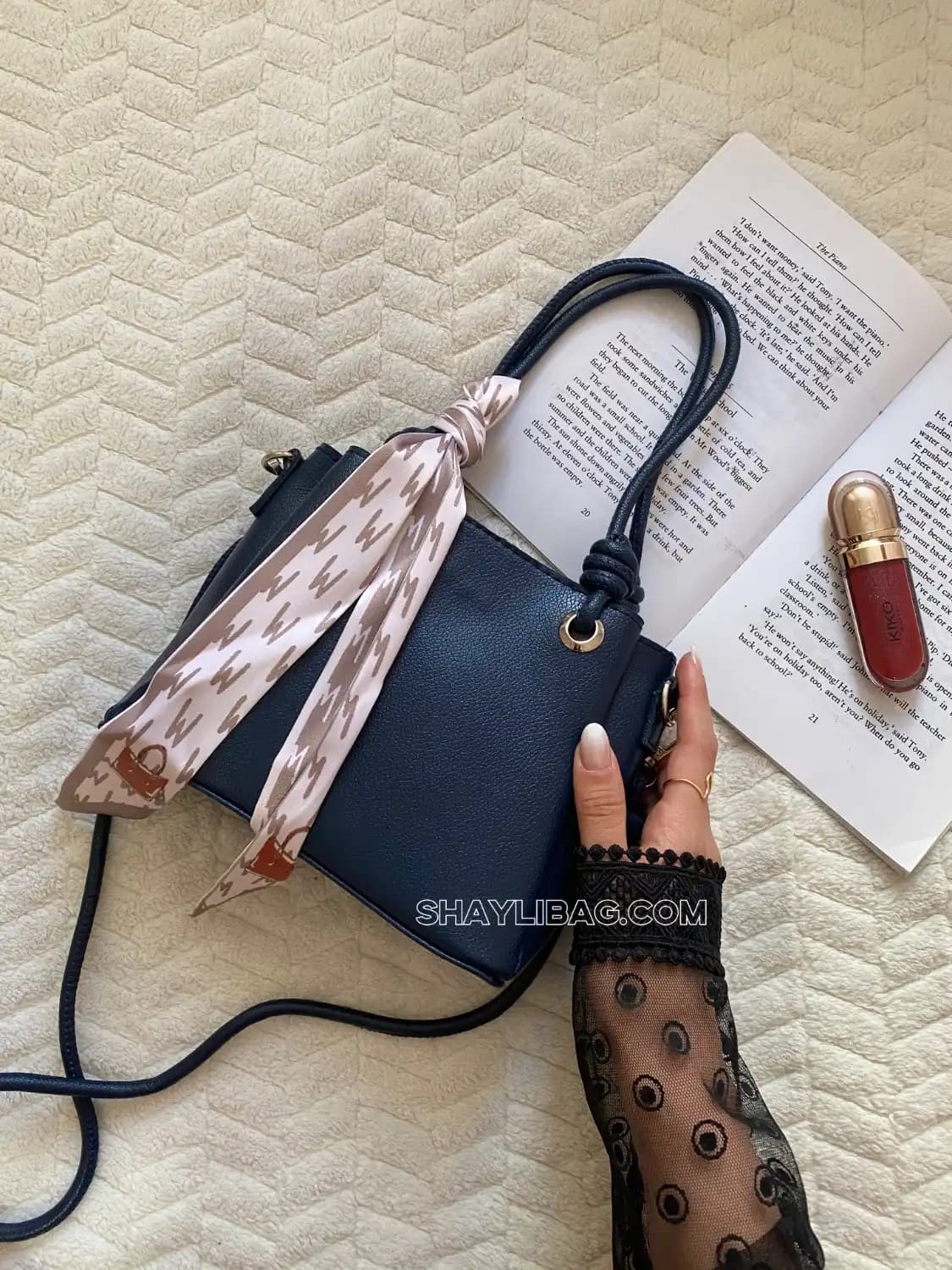 مینی بگ دستی و دوشی زنانه مدل سه خانه — تصویر ۴