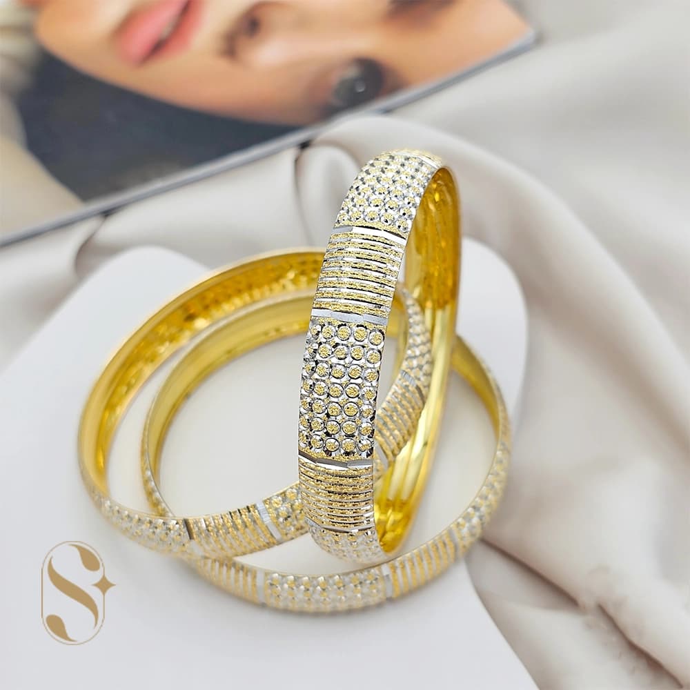 النگو نقره پهن زنانه مدل اسما SilverSet-A578 — تصویر ۴