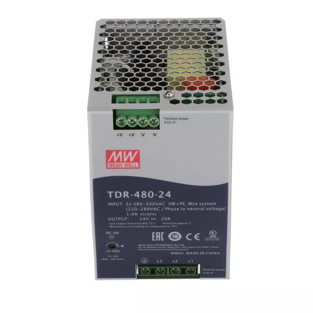منبع تغذیه ریلی سه فاز TDR-480 — تصویر ۲