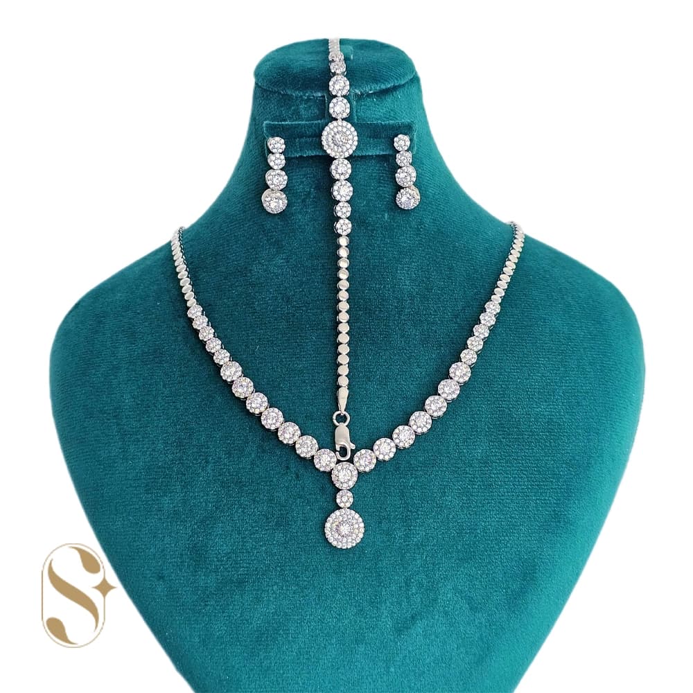 سرویس نقره زنانه مدل جواهری کد SilverSet-S615