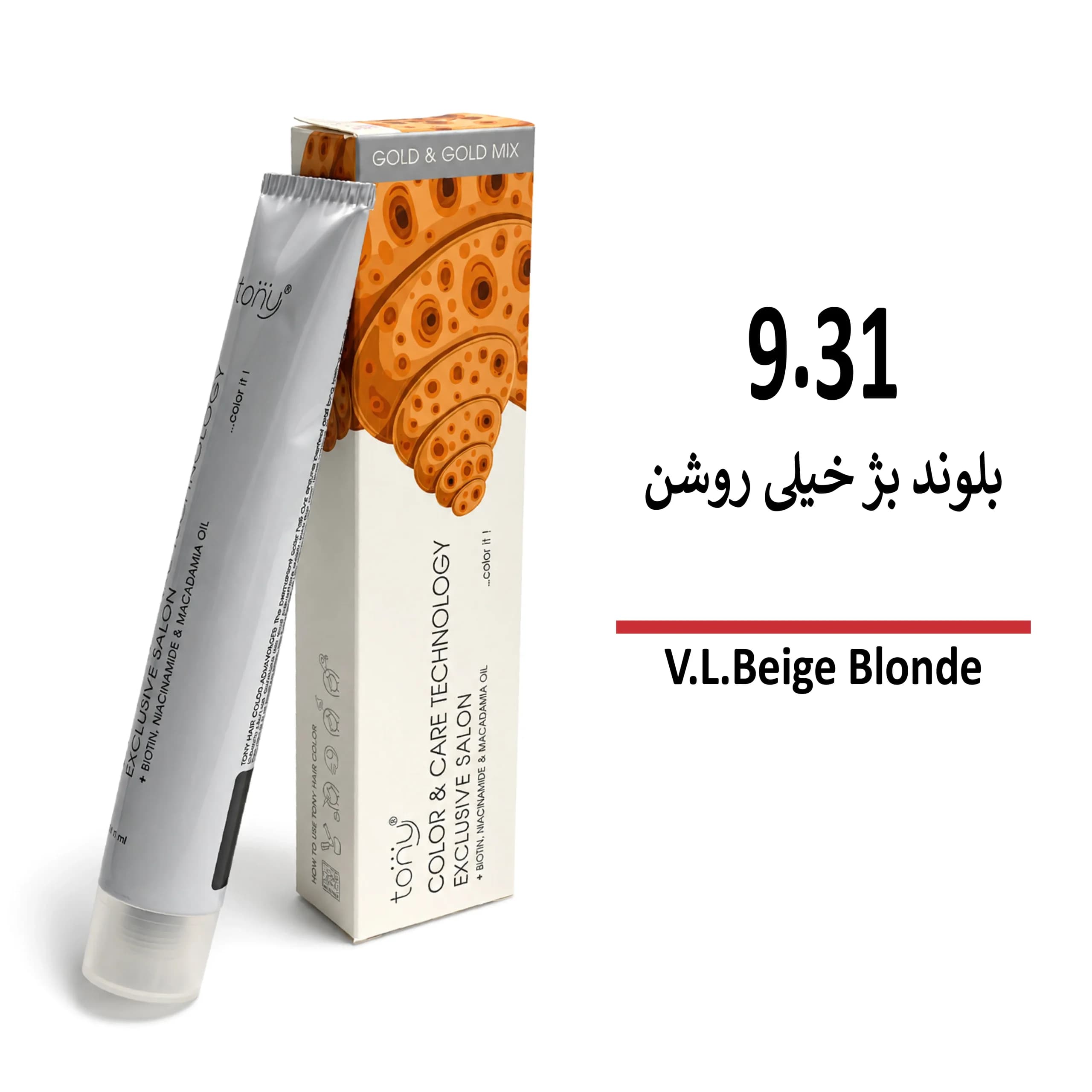 رنگ مو تونی بلوند بژ خیلی روشن 9/31