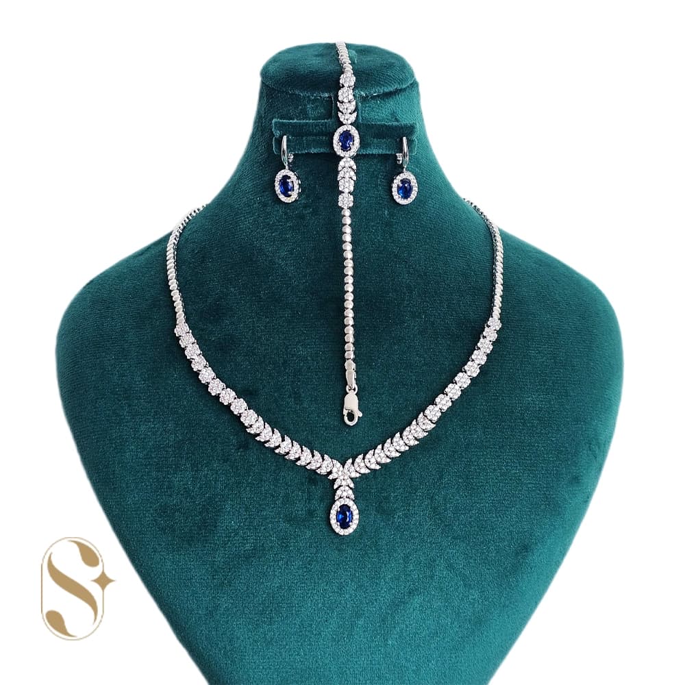 سرویس نقره زنانه مدل جواهری کد SilverSet-S621