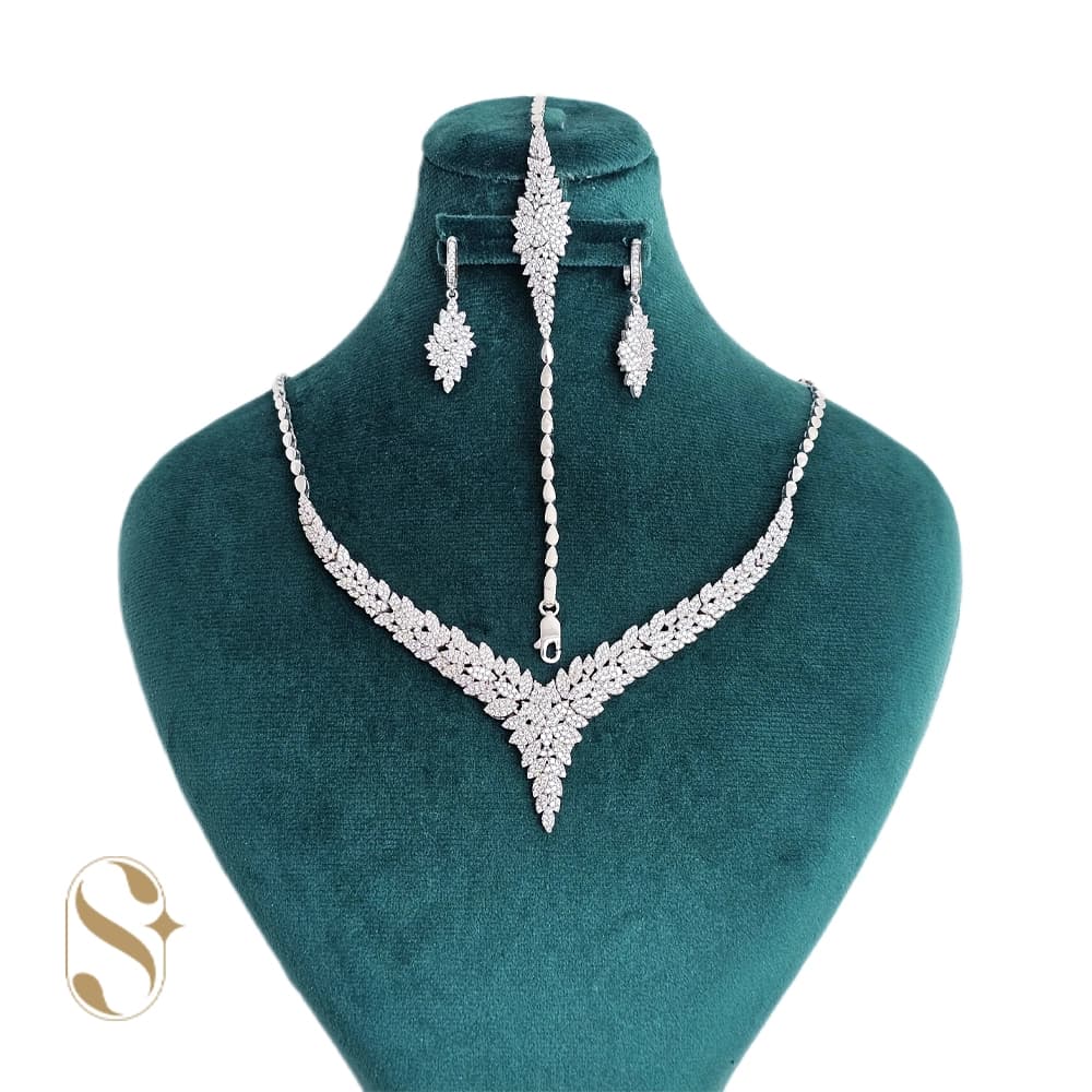 سرویس نقره زنانه مدل جواهری کد SilverSet-S628