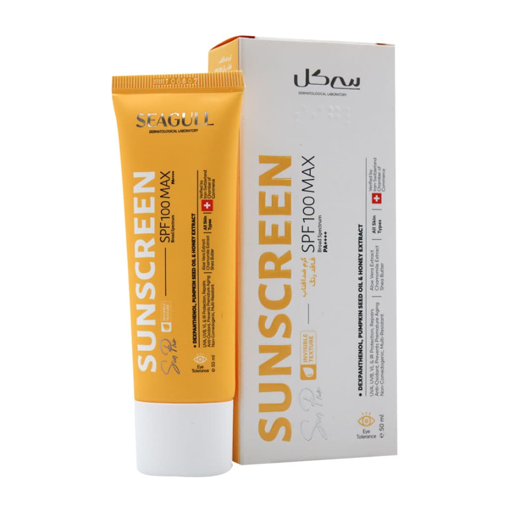 کرم ضد آفتاب SPF100 انواع پوست 50 میلی لیتر سی گل Seagull — تصویر ۲