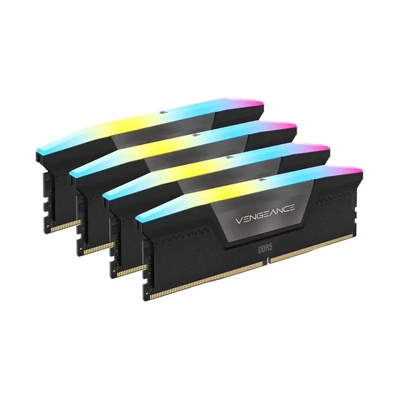 رم دسکتاپ DDR5 چهار کاناله 5200 مگاهرتز CL38 کورسیر مدل VENGANCE RGB ظرفیت 192 گیگابایت