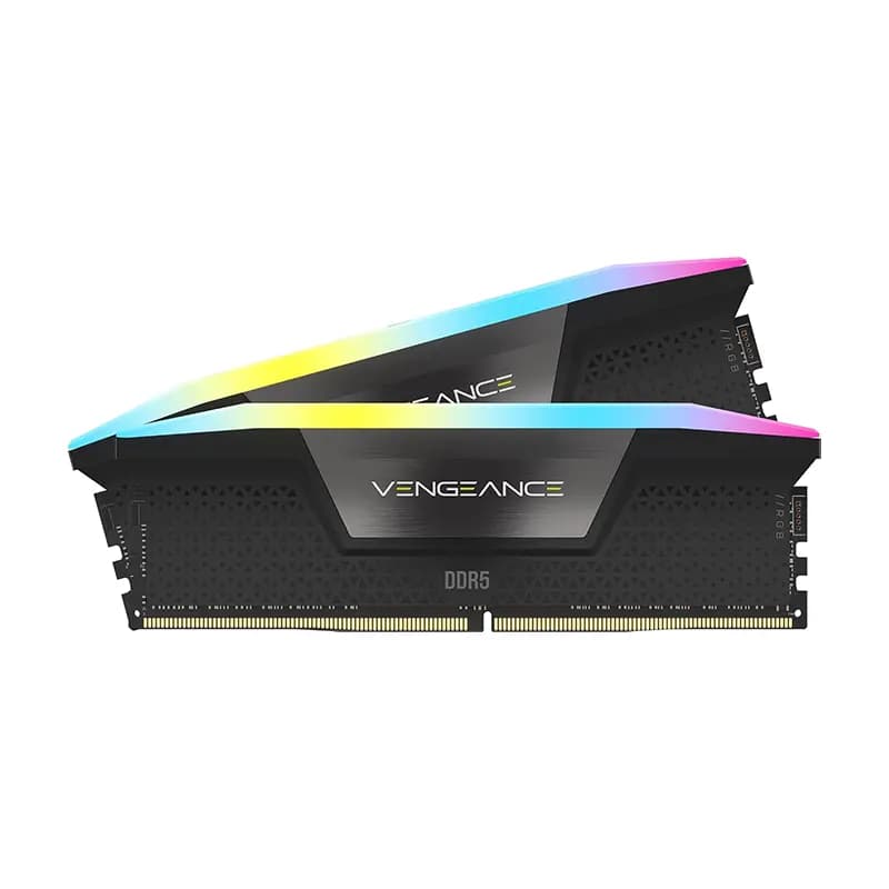 رم دسکتاپ DDR5 دو کاناله 6400 مگاهرتز CL42 کورسیر مدل VENGANCE RGB ظرفیت 128 گیگابایت