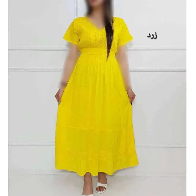پیراهن ساحلی آستین کوتاه سلین/کدمحصول2886 — تصویر ۶