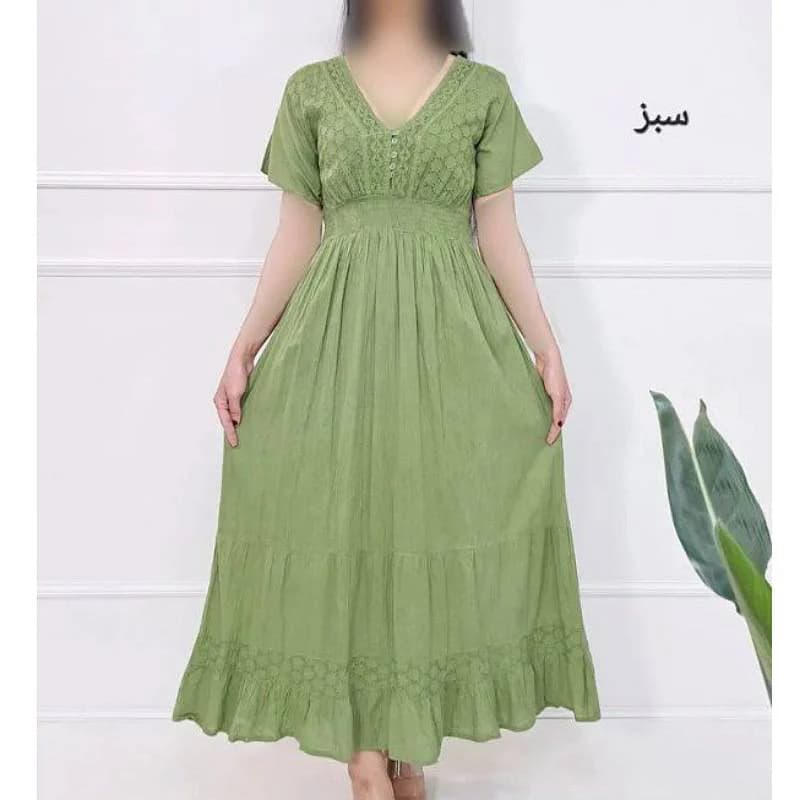 پیراهن ساحلی آستین کوتاه سلین/کدمحصول2886 — تصویر ۳