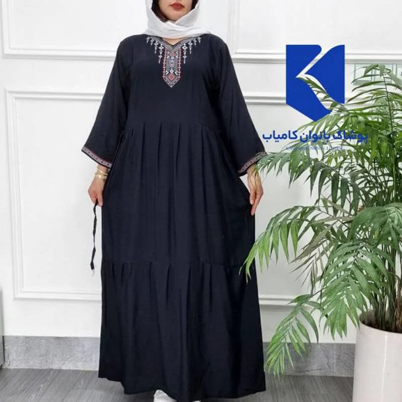 استایل راحت وروزمره باپیراهن ساحلی نخی طرح کاکتوس /2884