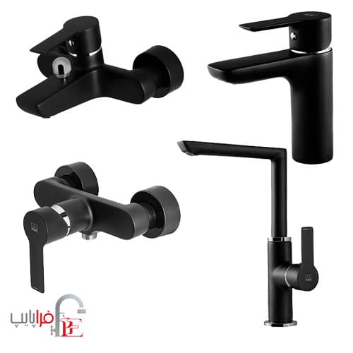 ست شیرآلات KWC مدل ریتا مشکی ا KWC Rita collection