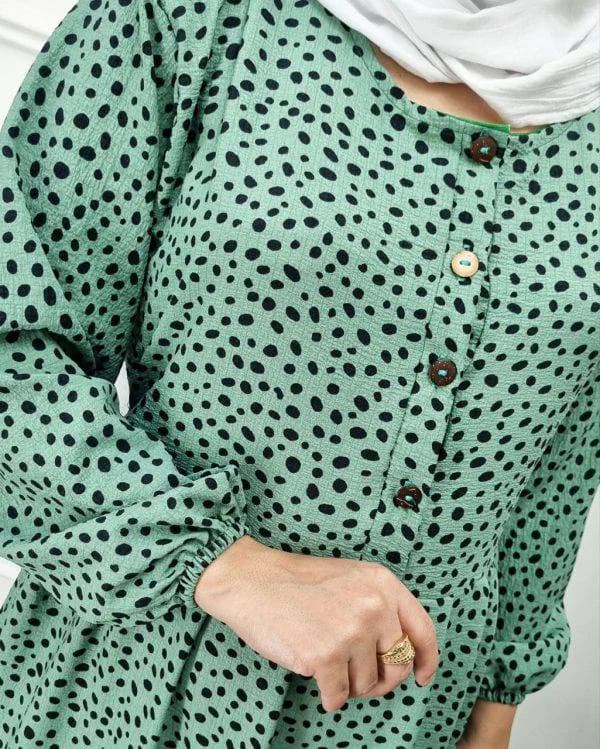 پیراهن ساحلی پفکی شیردهی وارداتی/کد2880 — تصویر ۵