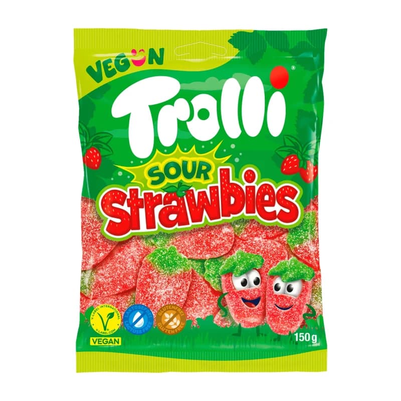 پاستیل ترش توت‌فرنگی ترولی ۱۵۰ گرمی