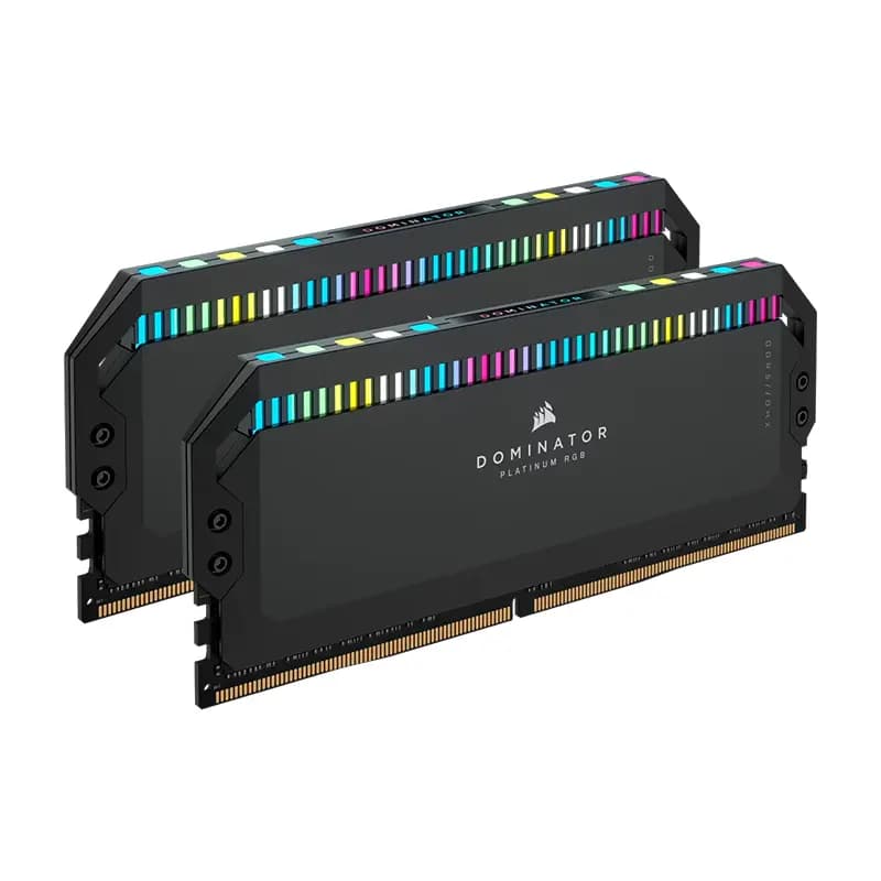 رم دسکتاپ DDR5 دو کاناله 6600 مگاهرتز CL32 کورسیر مدل Dominator PLATINUM RGB ظرفیت 64 گیگابایت