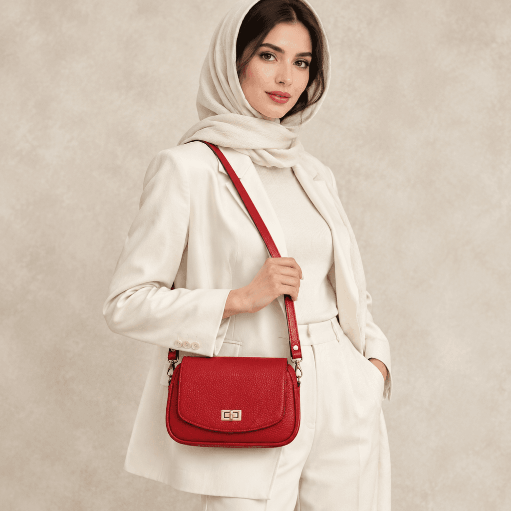 کیف زنانه چرمی مدل مهرآذین — تصویر ۸