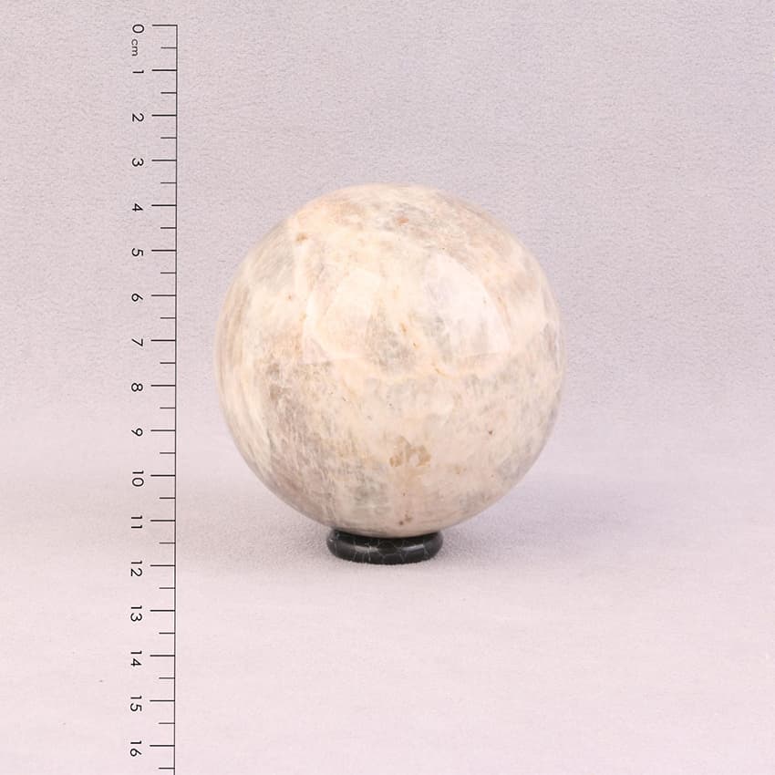 گوی سنگی لابرادوریت سفید کد m136 — تصویر ۲