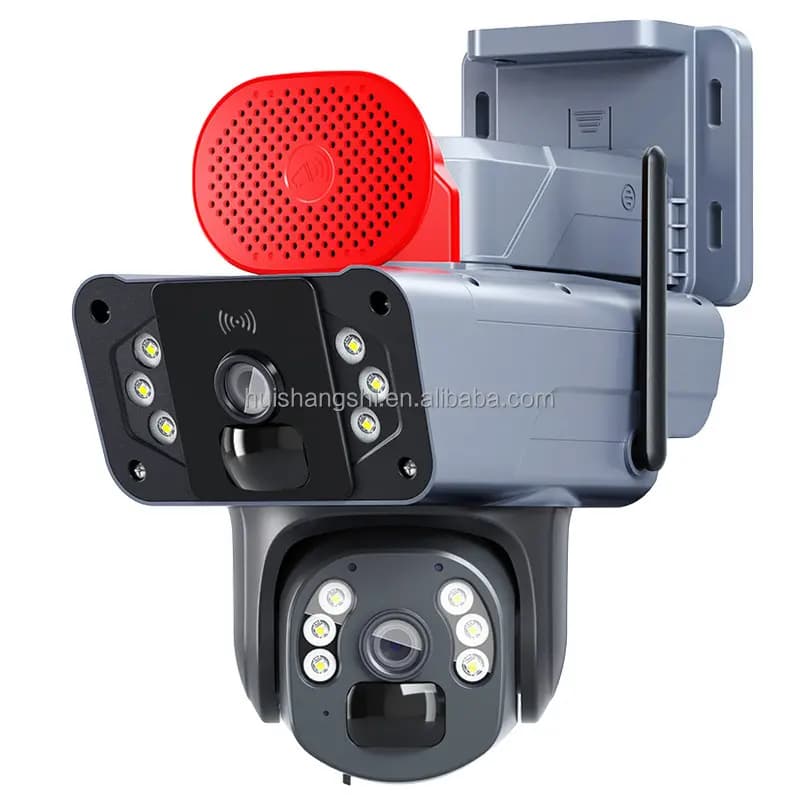 دوربین خورشیدی دو لنز آژیردار سیمکارتی solar ptz dual lens alarm cam