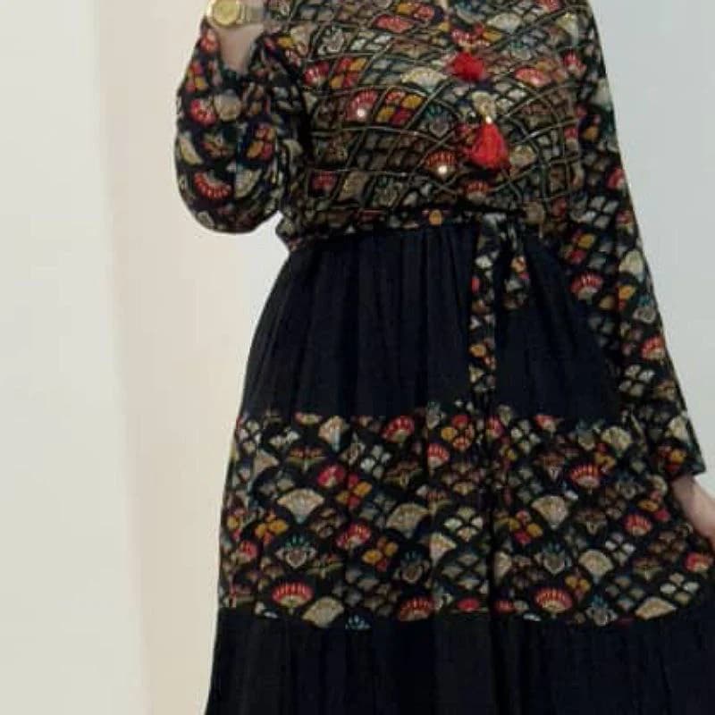 استایل مزونی شیک باپیراهن ساحلی ملیله دوزی وارداتی (صادرات اروپاه)/کد2859 — تصویر ۳