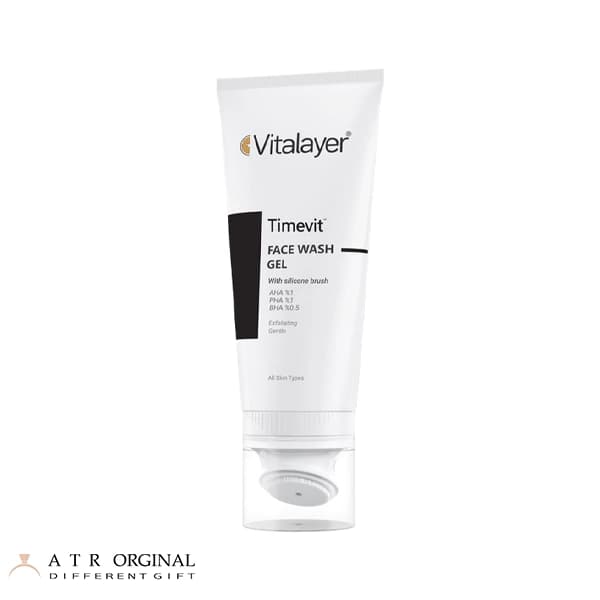 ژل شستشوی صورت لایه بردار Timevit ویتالیر 200ml