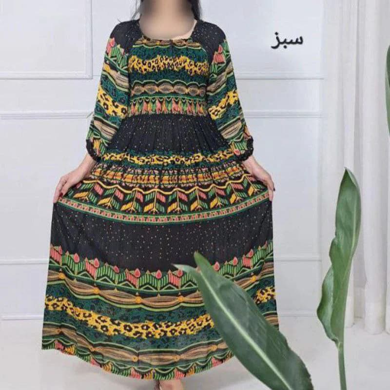 پیراهن ساحلی کریشه ابرنگی وارداتی هندی/کد2844 — تصویر ۶