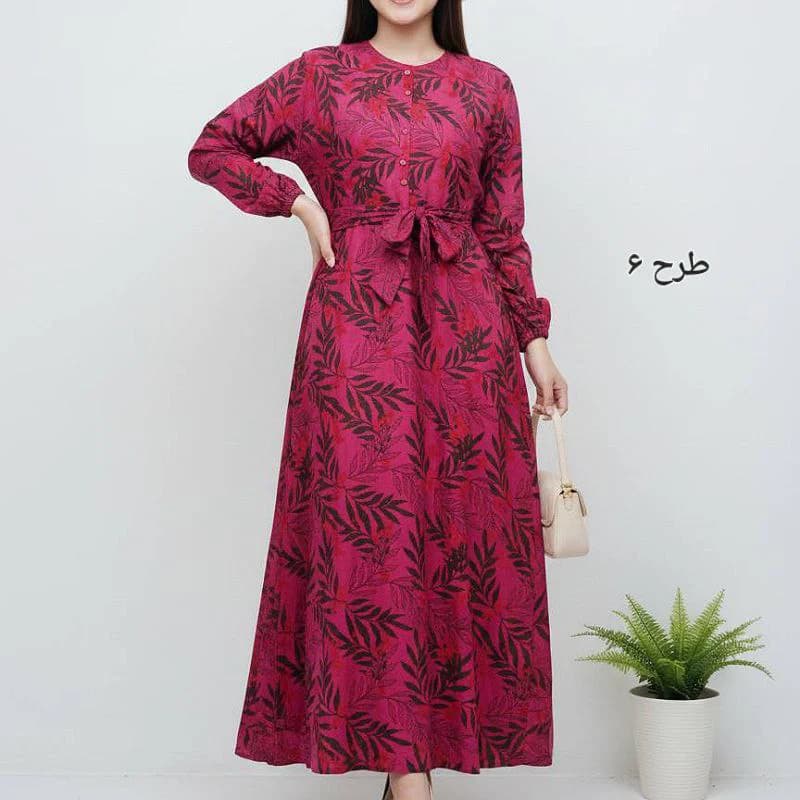 استایل لاکچری باپیراهن ساحلی لینن طرحدار-ترک/کد2838 — تصویر ۶