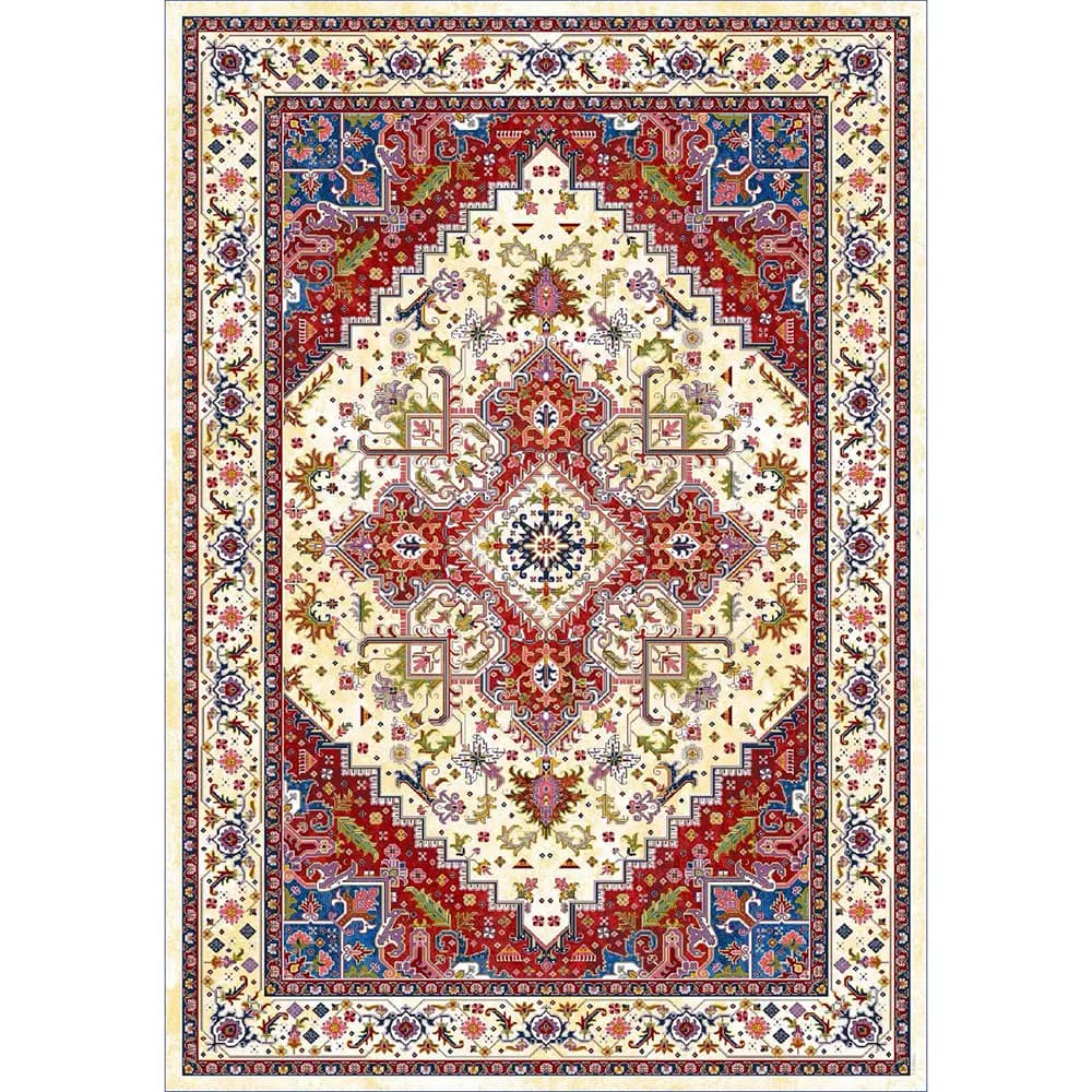 فرش 1240 شانه طرح دستباف کد T1090 کرم