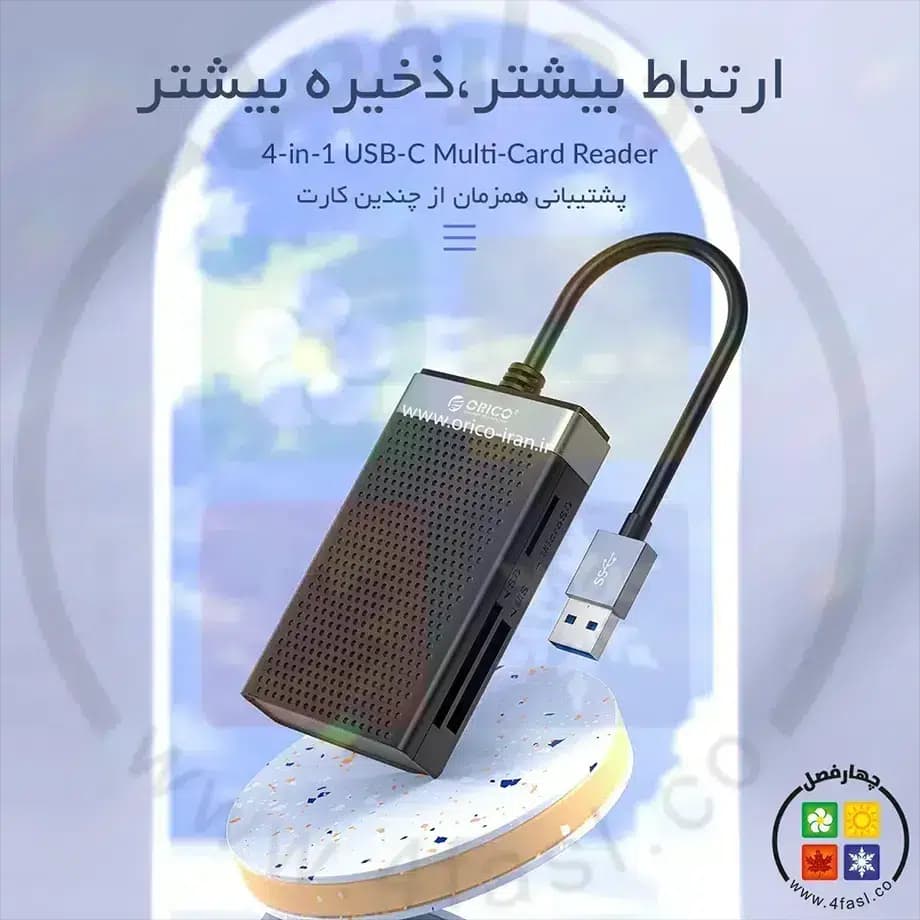 کارت‌خوان ORICO مدل CL4T-A3 — تصویر ۳