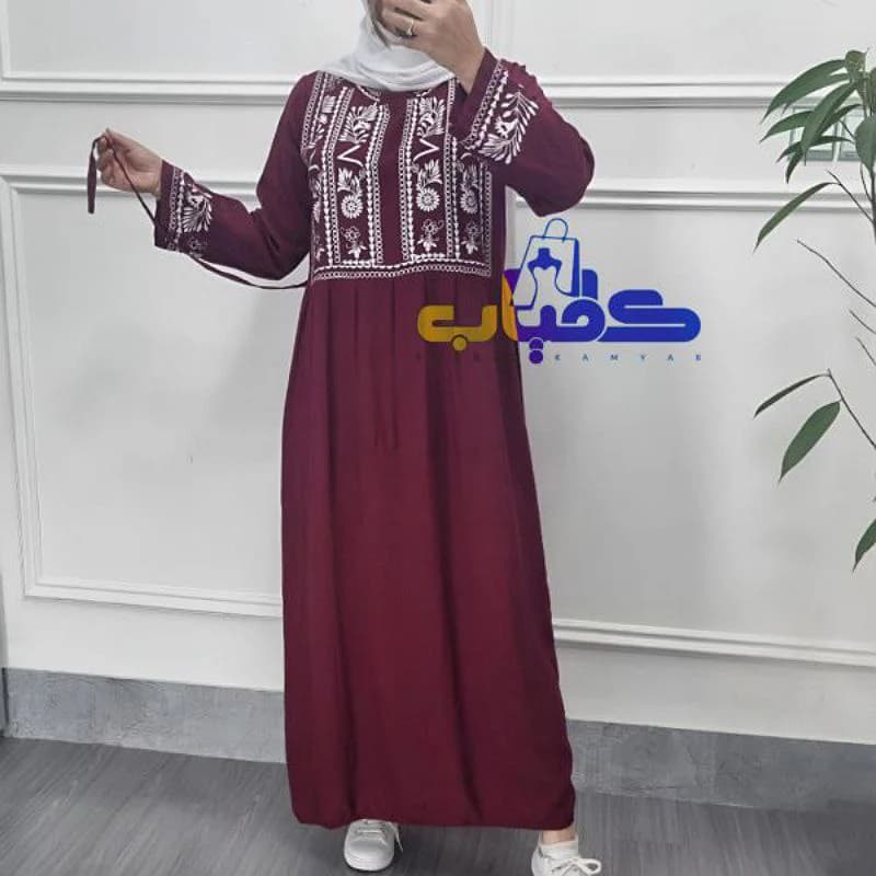 ساحلی مانتویی نخی چاپی طرح گندم/کد2831 — تصویر ۴