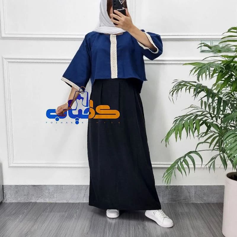 ست کراپ سارافن لینن یه استایل لاکچری خانومانه_ کد2824 — تصویر ۲