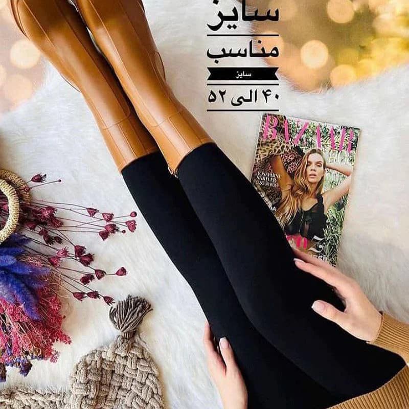 شلوار ساپورت خزدار گرم بالای زنانه جی وی سی/کد2821 — تصویر ۲