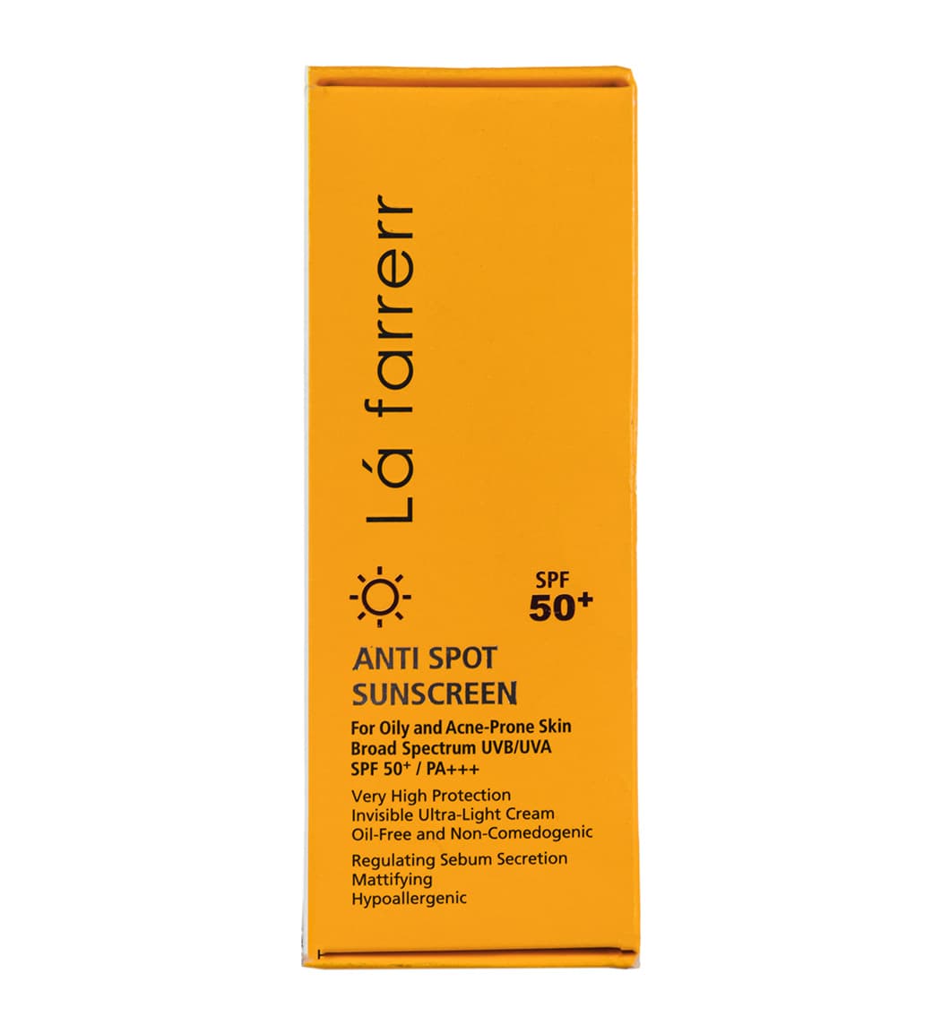 کرم ضد آفتاب و ضد لک spf50 بی رنگ 40میلی لیتر لافارر La farrerr — تصویر ۴