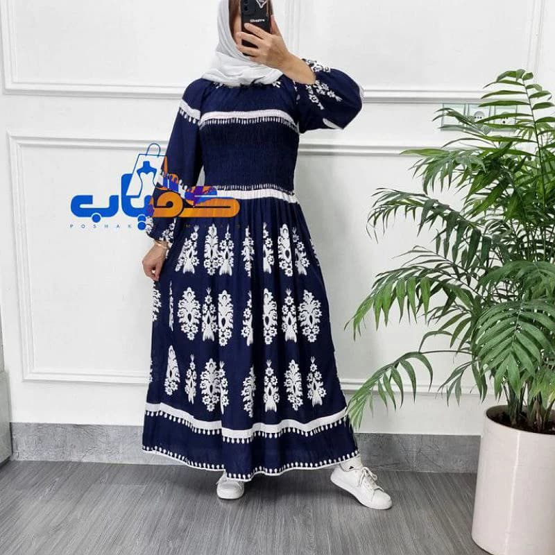 پیراهن ساحلی نخ اورجینال وارداتی هندی/کد2802 — تصویر ۲