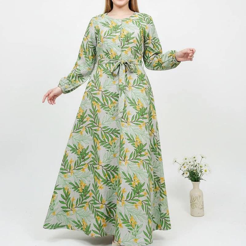 استایل لاکچری باپیراهن ساحلی لینن طرحدار-ترک/کد2798 (تخفیف 3روره ویژه کریسمس )