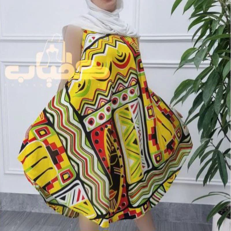سارافن ساحلی نخی وارداتی طرح رخ هندی/کد2780 — تصویر ۳