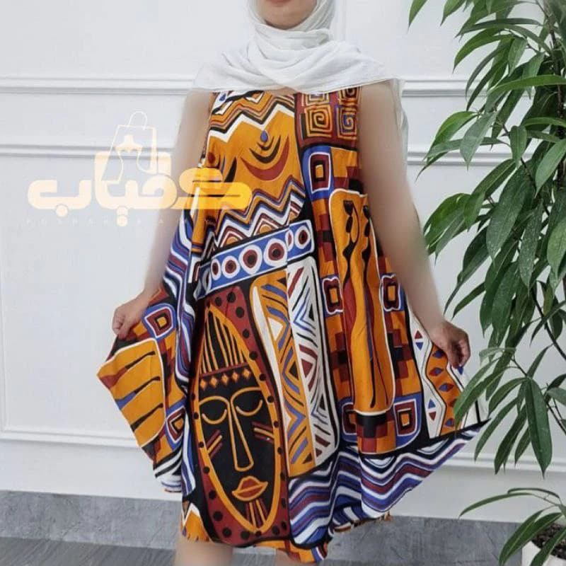 سارافن ساحلی نخی وارداتی طرح رخ هندی/کد2780 — تصویر ۵