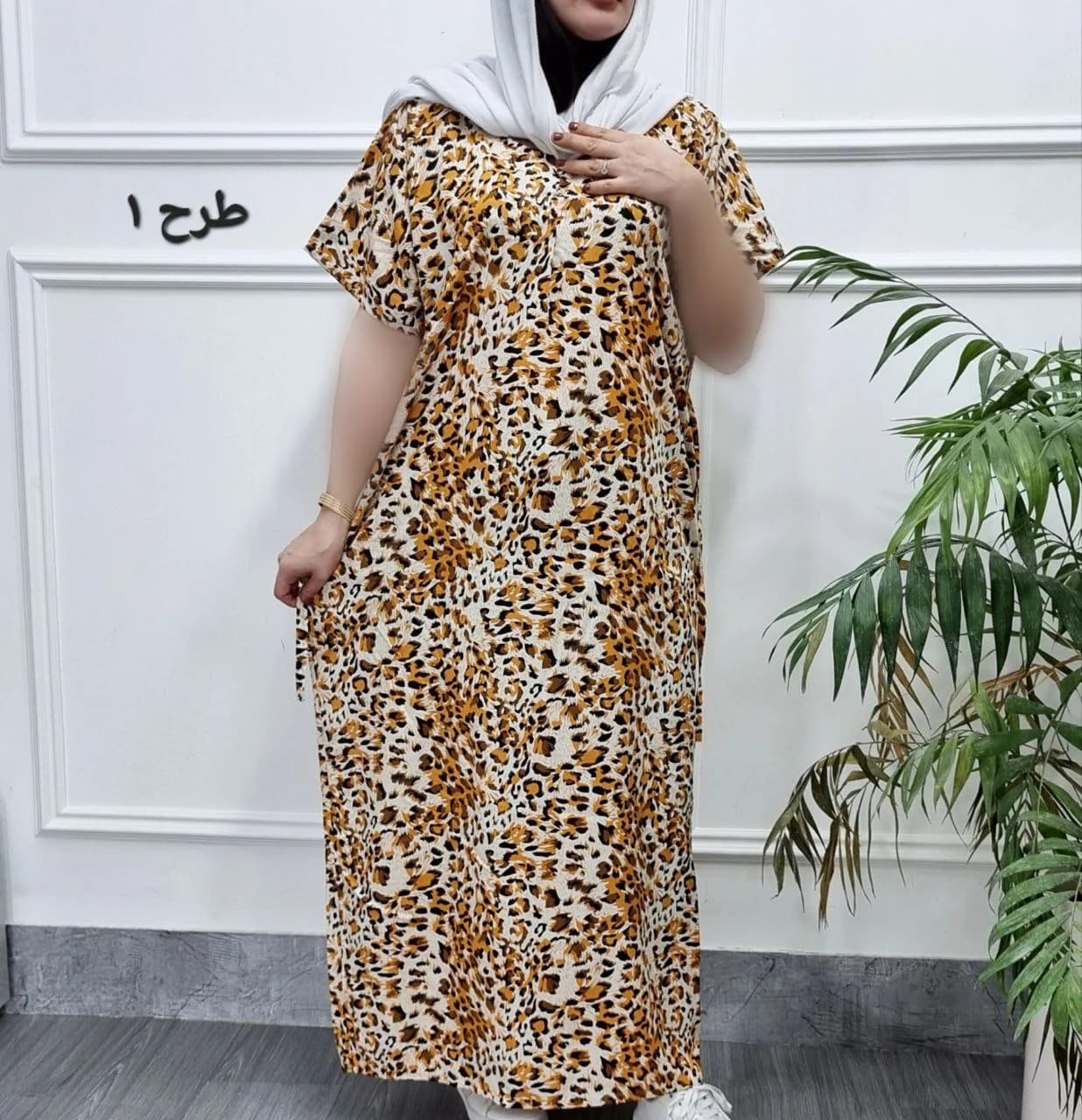 پیراهن ساحلی نخی خارجی یه استایل راحت وخانومانه/کد2778 (تخفیف ویژه روزمادر)