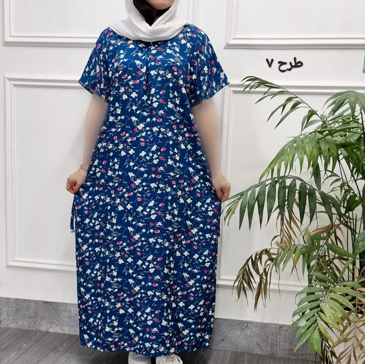 پیراهن ساحلی نخی خارجی یه استایل راحت وخانومانه/کد2778 (تخفیف ویژه روزمادر) — تصویر ۷