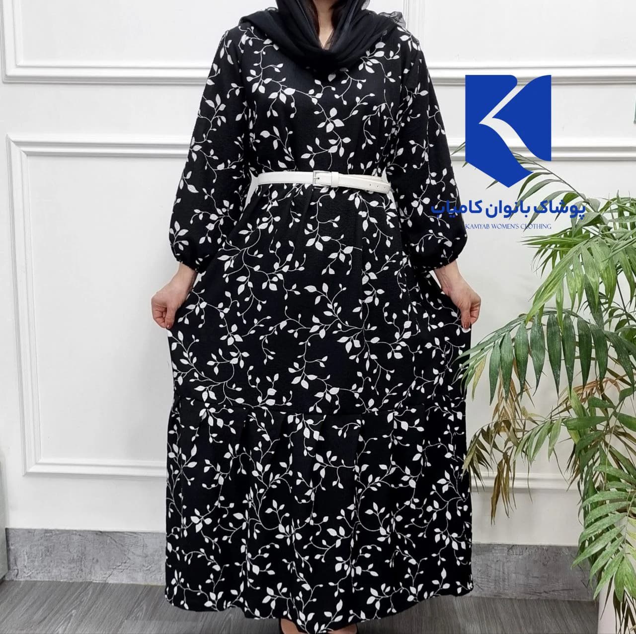 استایل راحت باپیراهن ساحلی کرپ پفکی وارداتی ترک/کد2772