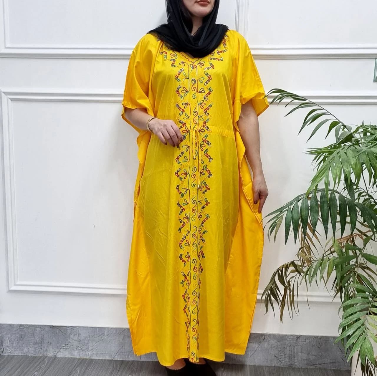 پانچ ساحلی نخی گلدوزی زنانه هندی یه استایل راحت وخوشگل/کد2775 — تصویر ۸
