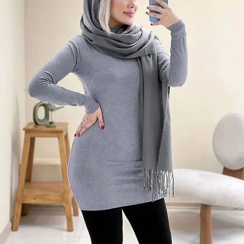 تونیک بافت گپ زیرمانتویی وارداتی ترک/کد2770 — تصویر ۳