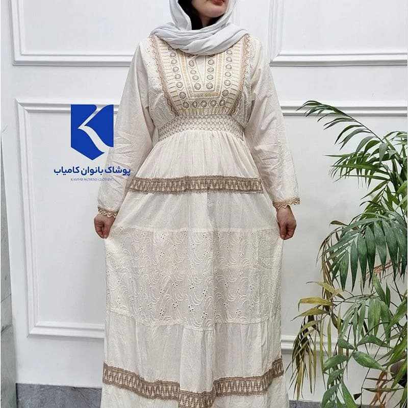 پیراهن ساحلی گلدوزی زنانه اورجینال هندی/کد2768 — تصویر ۳
