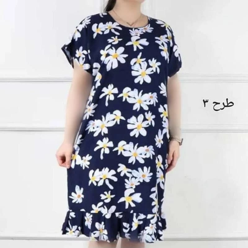 تونیک بلند نخی وارداتی طرحدار زنانه/کد2767 — تصویر ۴