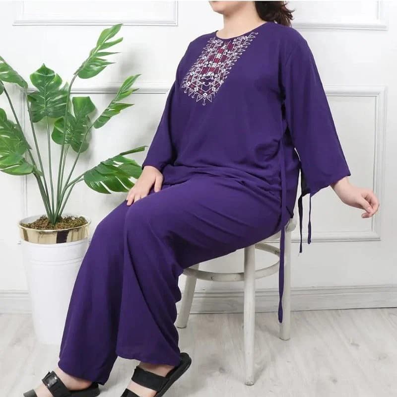ست راحتی بلوزشلوار خانگی طرح آیدا/کد2764
