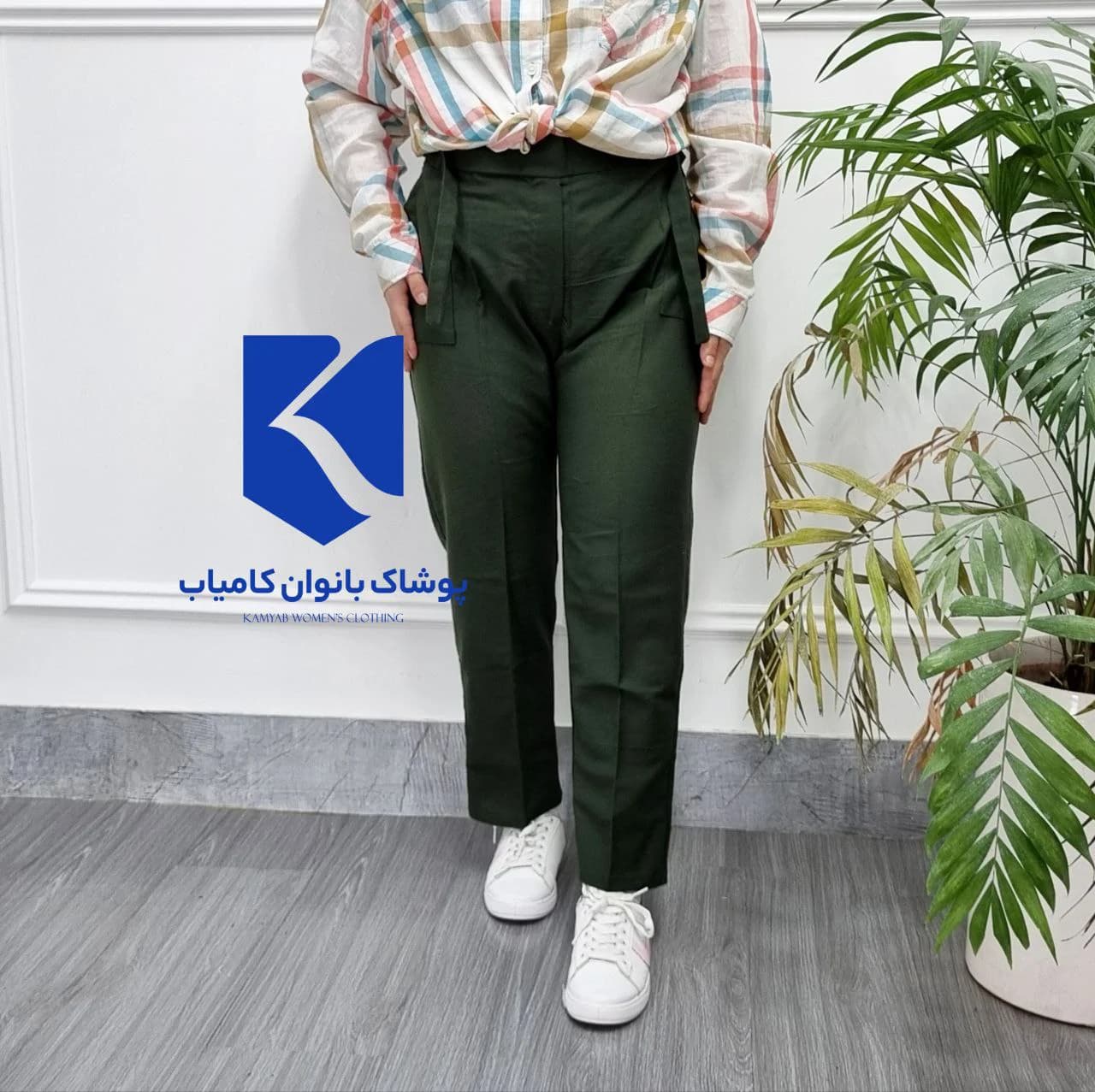 شلوار دانشجوی لینن راسته دخترانه/کد2721 — تصویر ۵
